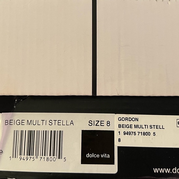 DOLCE VITA GORDON BEIGE MULTI STELLA LEATHER SIDE SIZE 8 - Picture 4 of 4